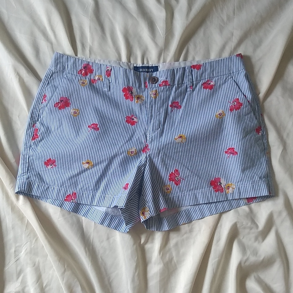 OLD NAVY Floral Striped Shorts Size 10